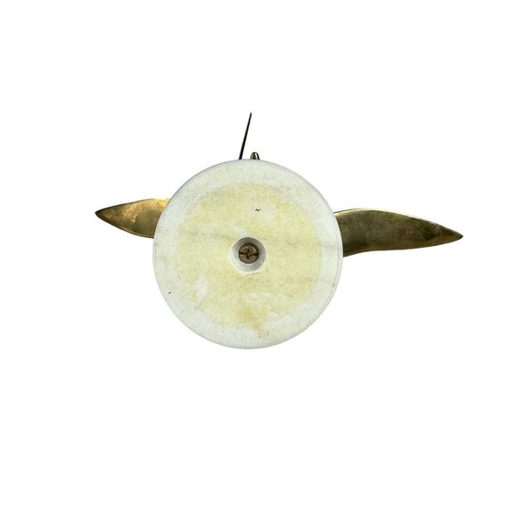 Vintage Brass bird in Flight on Marble Base Paperweight - Picture 5 of 5